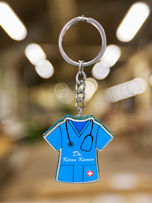 Doctor Scrubs Personalized Keychain – With Your Name