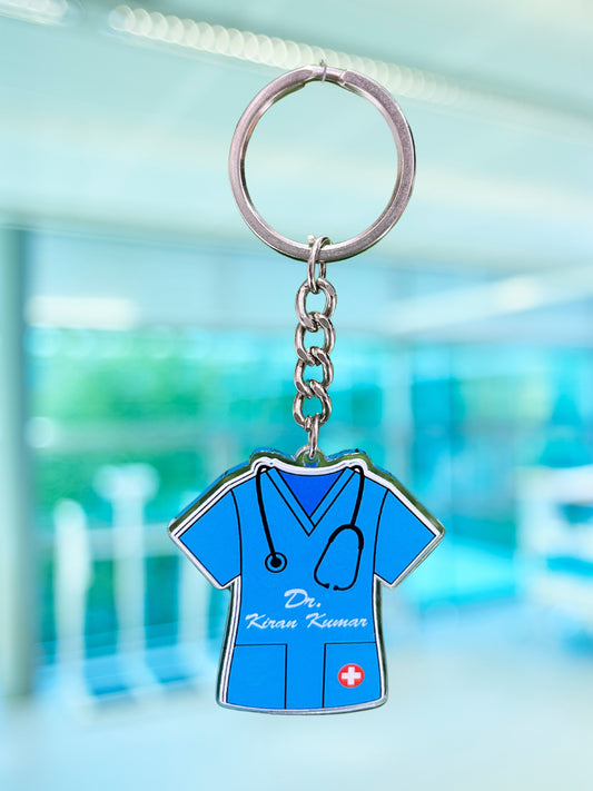 Doctor Scrubs Personalized Keychain – With Your Name