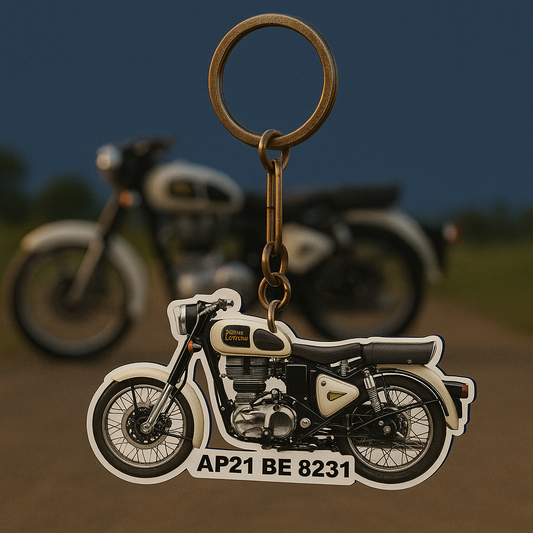 Custom Bike Plate Keychain