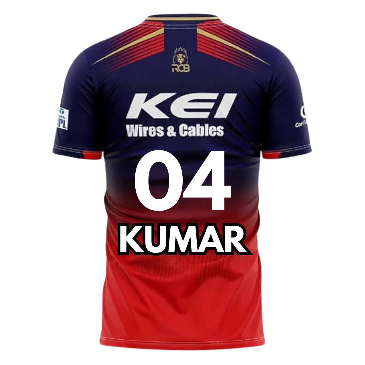 Bengaluru Jersey Keychain – Add Your Name & Lucky Number!