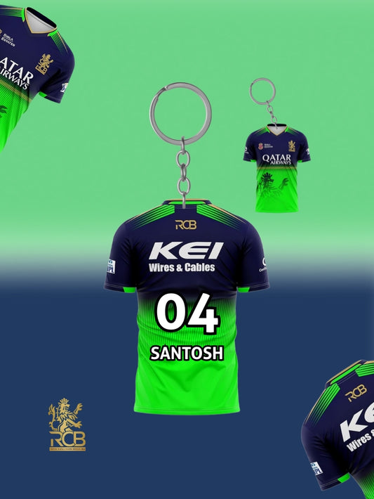 Bengaluru Jersey Keychain – Add Your Name & Lucky Number!