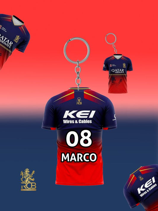 Bengaluru Jersey Keychain – Add Your Name & Lucky Number!