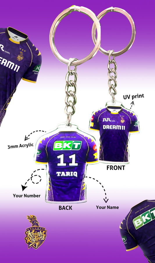 Kolkata Cricket Jersey Keychain – Add Your Name & Lucky Number!