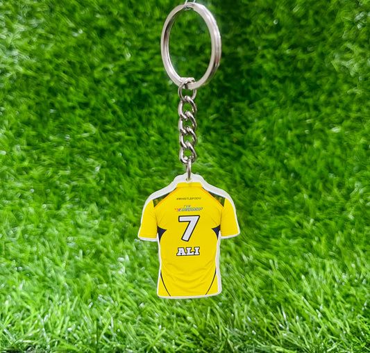 Chennai Jersey Keychain – Add Your Name & Lucky Number!