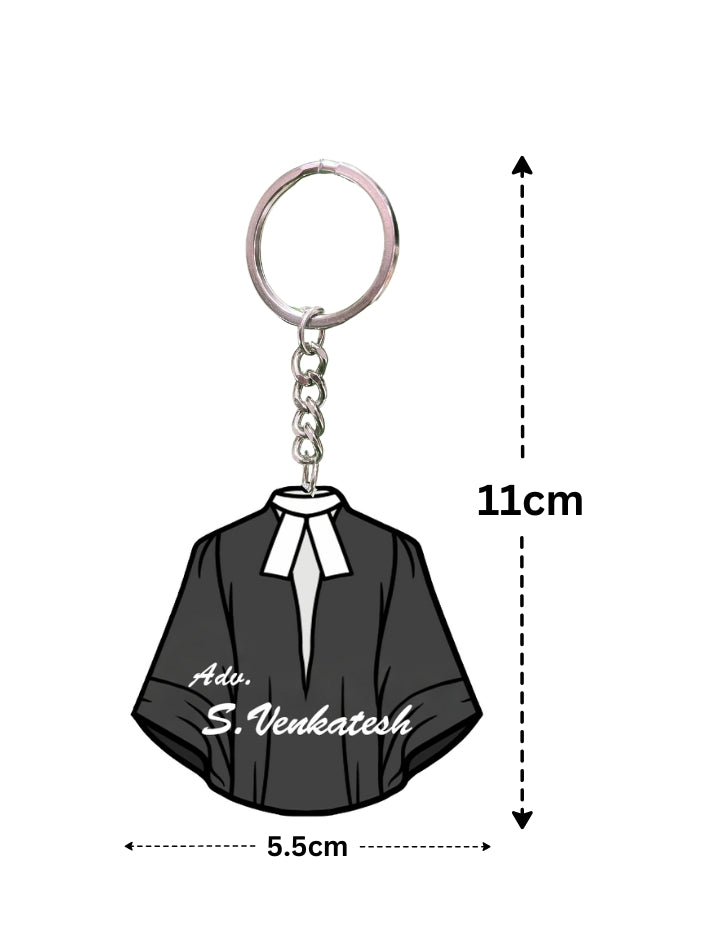 Advocate Robe Personalized Keychain β With Your Name