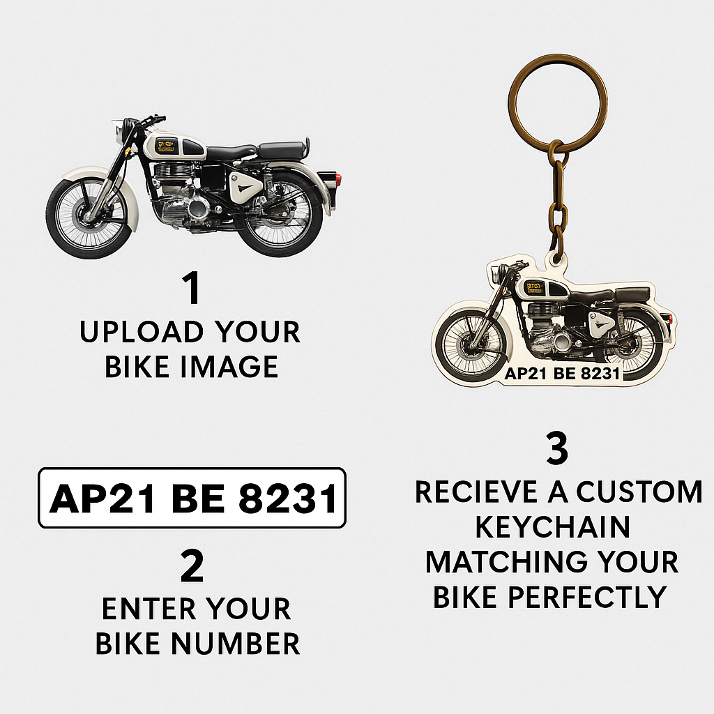 Custom Bike Plate Keychain