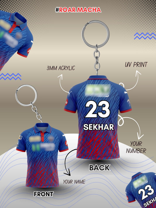 Delhi Jersey Keychain 2026 – Add Your Name & Lucky Number!