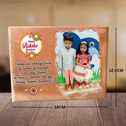 Unbreakable Bond – Raksha Bandhan Personalized Wooden Frame