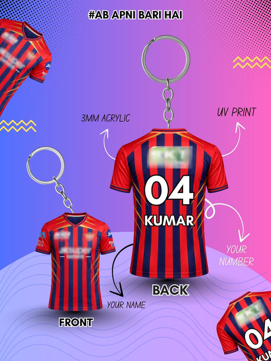 Lucknow Jersey Keychain 2026 – Add Your Name & Lucky Number!