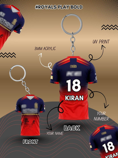 Bengaluru Jersey Keychain 2026 – Add Your Name & Lucky Number!