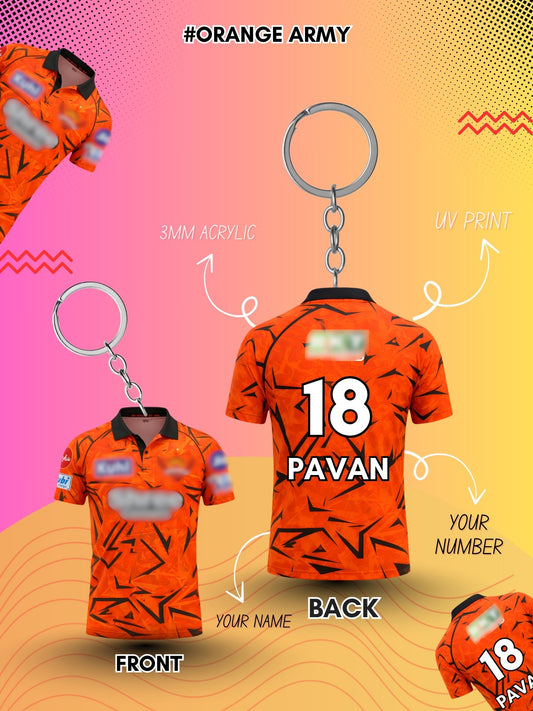 Hyderabad Jersey Keychain 2026 – Add Your Name & Lucky Number!