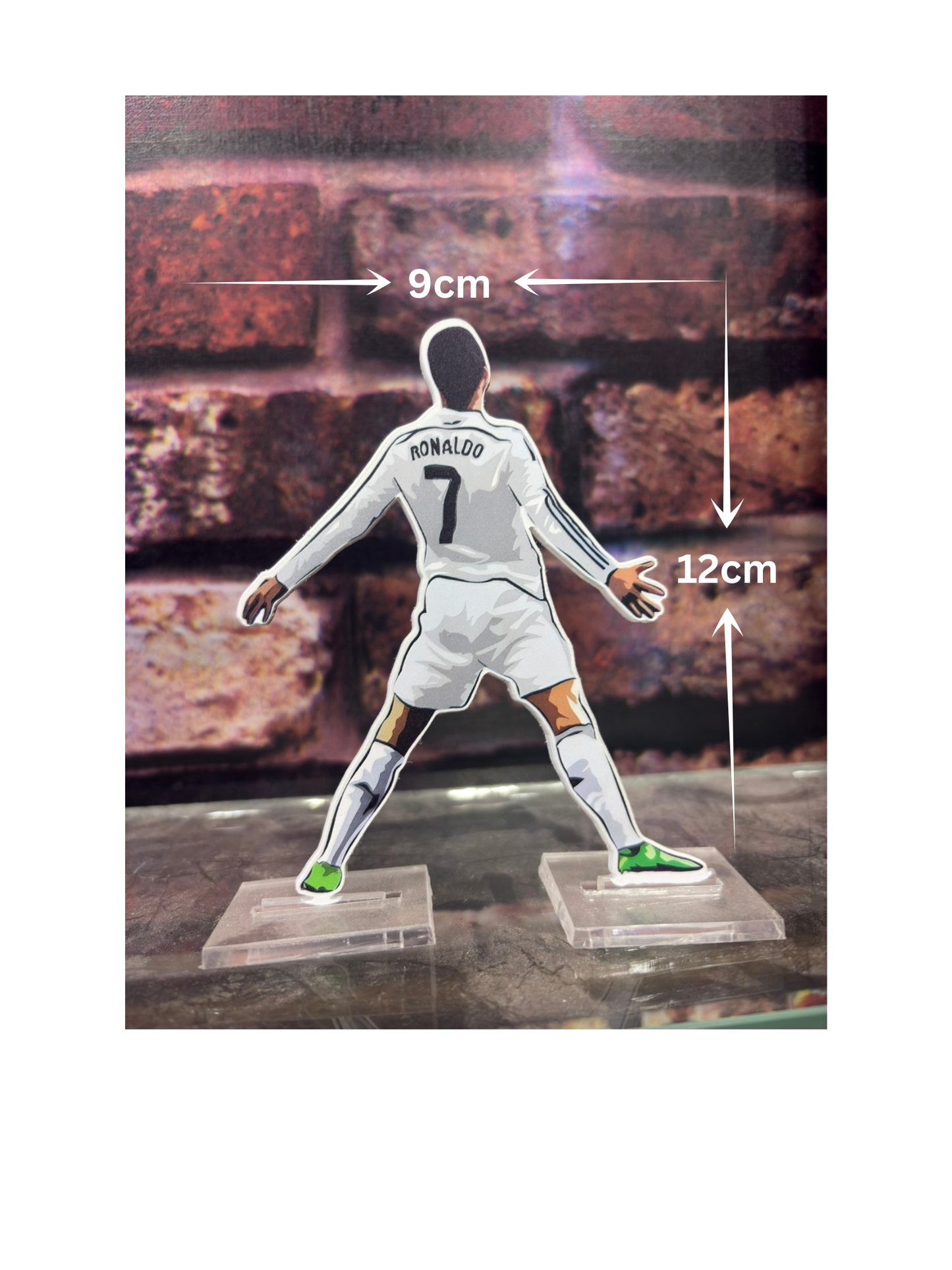 CR7 GOAT Celebration Mini Standee – White Jersey Edition