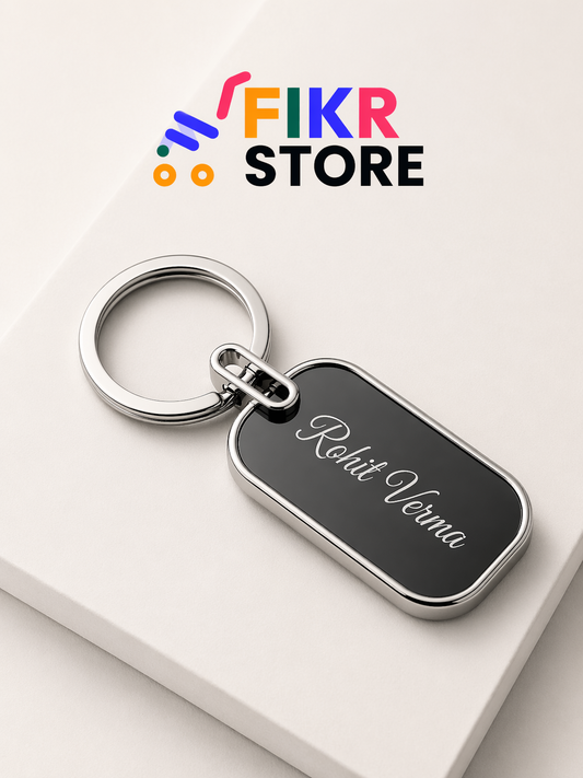 Custom Metal Keychain – Personalized Name Engraved Premium Keychain